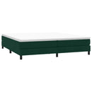 vidaXL sötétzöld bársony rugós ágy matraccal 180x220 cm