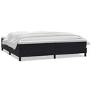 vidaXL fekete bársony rugós ágy matraccal 200x220 cm