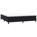 vidaXL fekete bársony rugós ágy matraccal 200x220 cm
