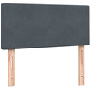 vidaXL sötétszürke bársony rugós ágy matraccal 80x210 cm
