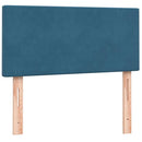 vidaXL sötétkék bársony rugós ágy matraccal 80x210 cm