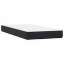 vidaXL fekete bársony rugós ágy matraccal 90x210 cm