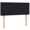 vidaXL fekete bársony rugós ágy matraccal 120x210 cm