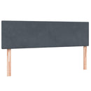 vidaXL sötétszürke bársony rugós ágy matraccal 160x210 cm