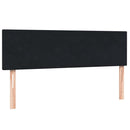 vidaXL fekete bársony rugós ágy matraccal 160x210 cm