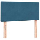 vidaXL sötétkék bársony rugós ágy matraccal 80x220 cm