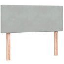 vidaXL világosszürke bársony rugós ágy matraccal 120x220 cm