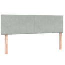 vidaXL világosszürke bársony rugós ágy matraccal 160x220 cm
