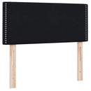 vidaXL fekete bársony rugós ágy matraccal 90x210 cm