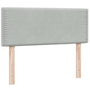 vidaXL világosszürke bársony rugós ágy matraccal 120 x 210 cm