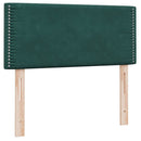 vidaXL sötétzöld bársony rugós ágy matraccal 80x220 cm