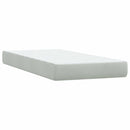 vidaXL világosszürke bársony rugós ágy matraccal 80x210 cm