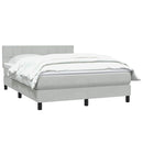 vidaXL világosszürke bársony rugós ágy matraccal 160x210 cm