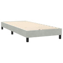 vidaXL világosszürke bársony rugós ágy matraccal 80x220 cm