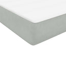 vidaXL világosszürke bársony rugós ágy matraccal 80x220 cm