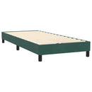 vidaXL sötétzöld bársony rugós ágy matraccal 80x220 cm