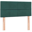 vidaXL sötétzöld bársony rugós ágy matraccal 80x220 cm