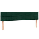vidaXL sötétzöld bársony rugós ágy matraccal 180x220 cm