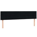 vidaXL fekete bársony rugós ágy matraccal 200x220 cm