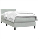 vidaXL világosszürke bársony rugós ágy matraccal 80x210 cm