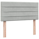 vidaXL világosszürke bársony rugós ágy matraccal 80x210 cm