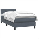 vidaXL sötétszürke bársony rugós ágy matraccal 80x210 cm