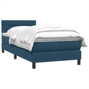 vidaXL sötétkék bársony rugós ágy matraccal 80x210 cm