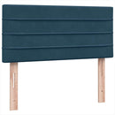 vidaXL sötétkék bársony rugós ágy matraccal 80x210 cm