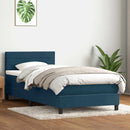 vidaXL sötétkék bársony rugós ágy matraccal 80x210 cm