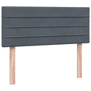 vidaXL sötétszürke bársony rugós ágy matraccal 120x210 cm