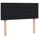 vidaXL fekete bársony rugós ágy matraccal 120x210 cm