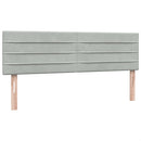 vidaXL világosszürke bársony rugós ágy matraccal 140x210 cm