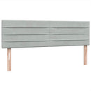 vidaXL világosszürke bársony rugós ágy matraccal 160x210 cm