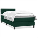vidaXL sötétzöld bársony rugós ágy matraccal 80x220 cm