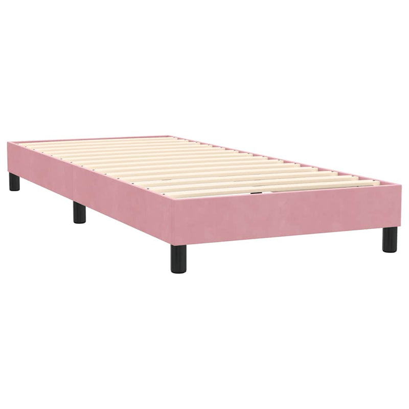 vidaXL Box Spring ágy matraccal rózsaszín 100x220 cm bársony