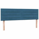 vidaXL sötétkék bársony rugós ágy matraccal 140x220 cm