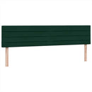 vidaXL sötétzöld bársony rugós ágy matraccal 180x220 cm