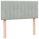 vidaXL világosszürke bársony rugós ágy matraccal 80x210 cm