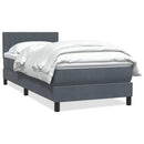 vidaXL sötétszürke bársony rugós ágy matraccal 80x210 cm
