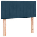 vidaXL sötétkék bársony rugós ágy matraccal 80x210 cm