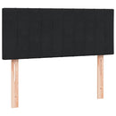 vidaXL fekete bársony rugós ágy matraccal 120x210 cm