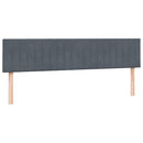 vidaXL sötétszürke bársony rugós ágy matraccal 180x210 cm