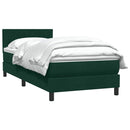 vidaXL sötétzöld bársony rugós ágy matraccal 80x220 cm
