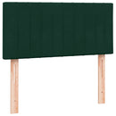 vidaXL sötétzöld bársony rugós ágy matraccal 80x220 cm