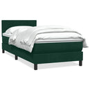 vidaXL sötétzöld bársony rugós ágy matraccal 80x220 cm