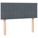 vidaXL sötétszürke bársony rugós ágy matraccal 120x220 cm