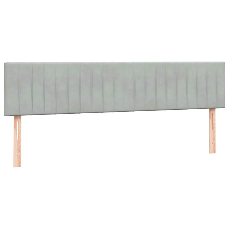 vidaXL Box Spring ágy matraccal Világosszürke 180x220 cm bársony
