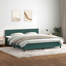 vidaXL sötétzöld bársony rugós ágy matraccal 180x220 cm