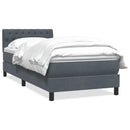 vidaXL sötétszürke bársony rugós ágy matraccal 80x210 cm