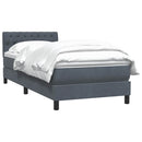 vidaXL sötétszürke bársony rugós ágy matraccal 80x210 cm